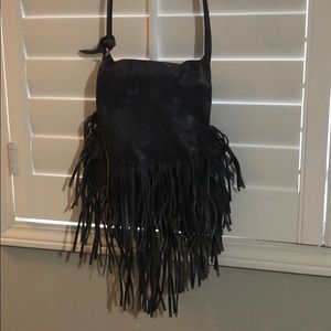 POL Navy Fringe Crossbody